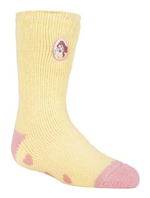 Wärmehalter - Kindercharakter rutschfeste 2.3 TOG Winter warme thermische Hausschuhsocken mit Greifern - Die Schöne & das Biest - Image 1