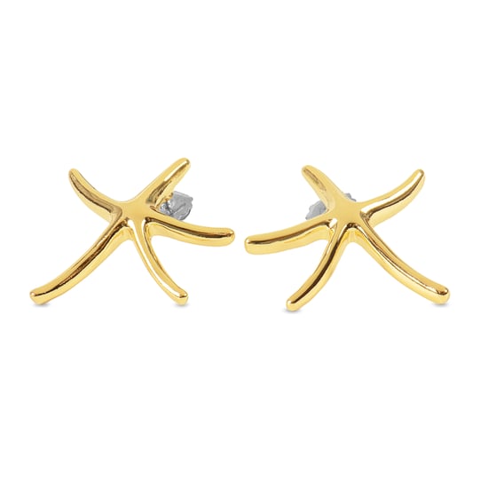 Luxenter Amiri Earrings finished in 18 Kts Yellow Gold