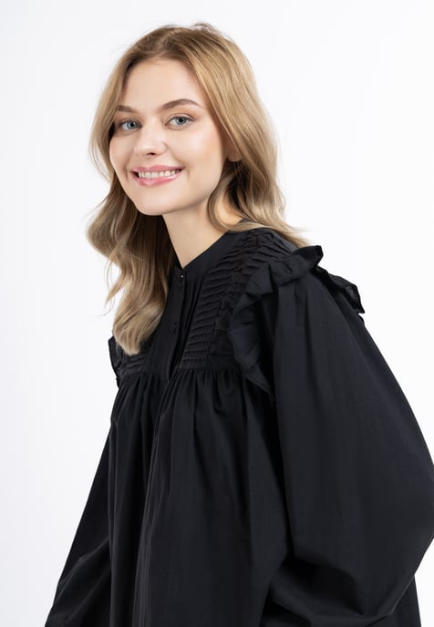 Dreimaster Langarmbluse Damen schwarz - Image 5