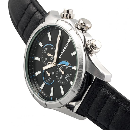 Breed Lacroix Chronograph Leather-Band Watch