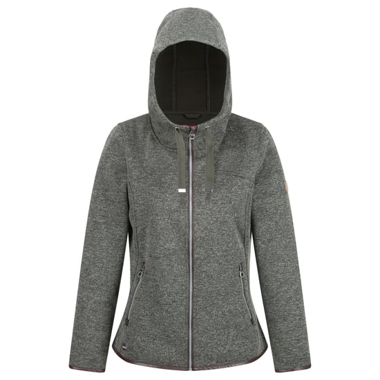 Regatta Womens/Ladies Ruslana Heavyweight Hooded Fleece (Dark Khaki)