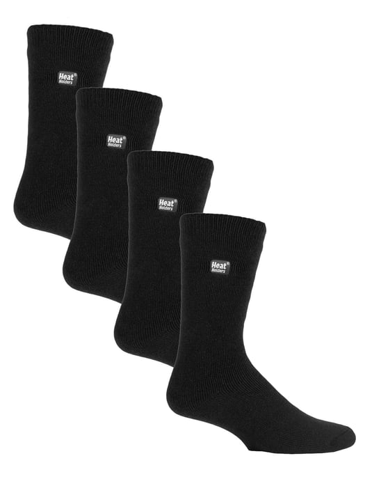Heat Holders Ultra Lite - 4 Paar Multipack Mens Thermal Socks | Ultra Thin Warm Socks for Dress Socks in Winter - Black - Image 1