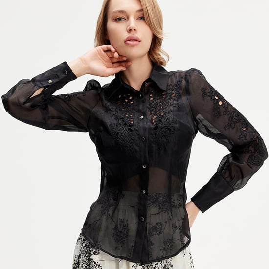 Bestickte Organza-Bluse - Image 1