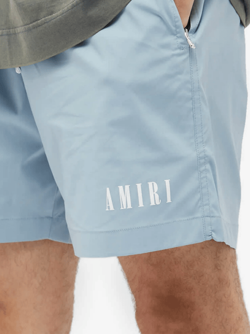 Amiri Core Logo Swimshorts in Blau - Image 2
