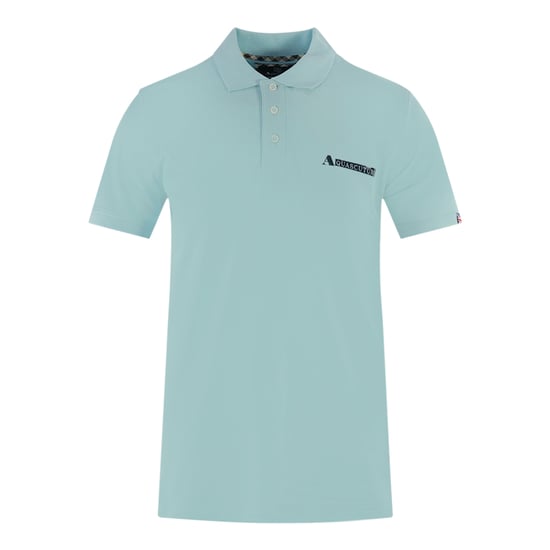 Aquascutum Boxed Logo Hellblaues Poloshirt - Image 1