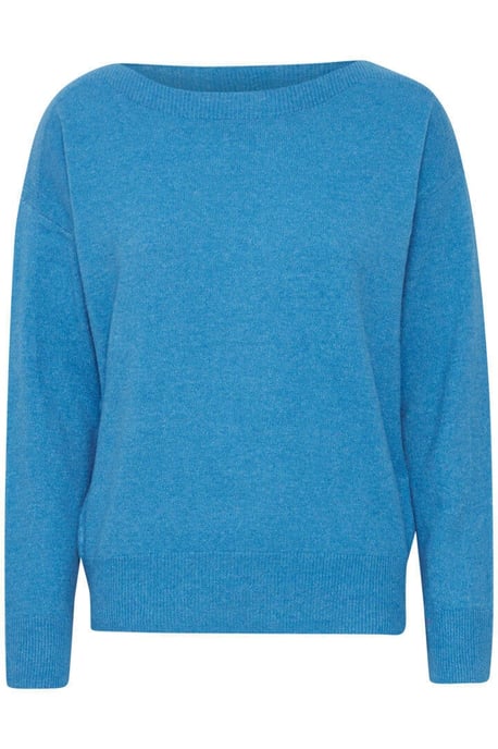 ICHI fein gestrickter Pullover IHALPA blau - Image 1