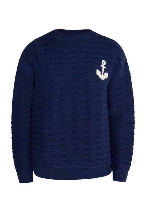 Dreimaster Strickpullover Damen Marine - Image 1