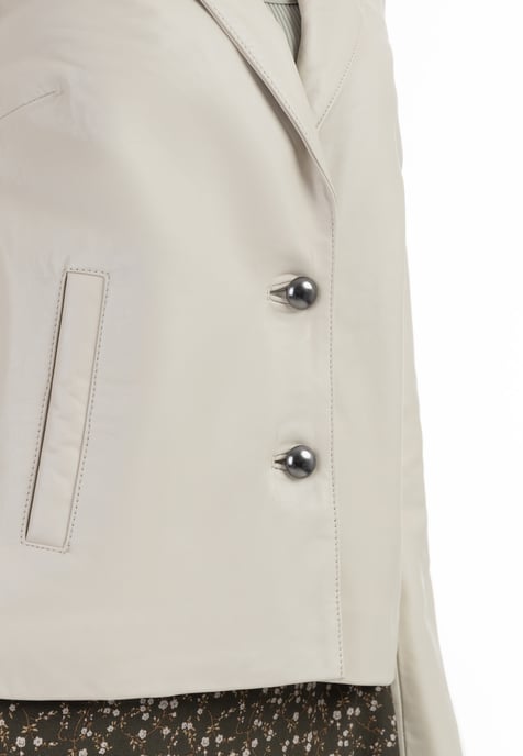 Dreimaster Lederblazer Damen Wollweiss - Image 4
