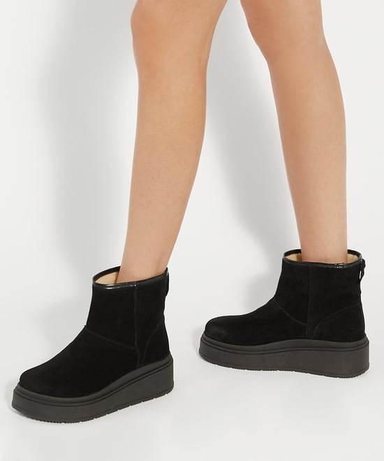 Dune Ladies Podsey - Faux Shearling Lined Platform Boots - Image 3