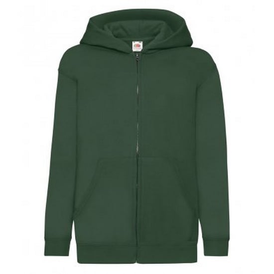 Fruit of the Loom - Sweatshirt, mit Kapuze für Kinder (Flaschengrün) - Image 1
