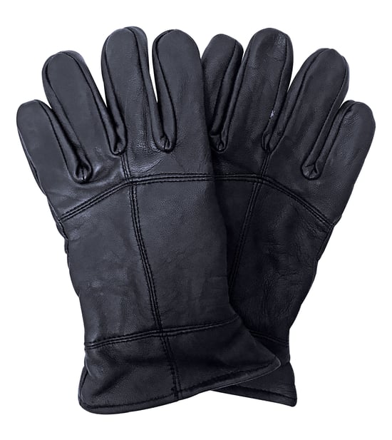 Herren Thinsulate Lederhandschuhe | THMO | Winter Outdoor Windproof Fleece Lining Lederhandschuhe in Schwarz - Schwarz - Image 1