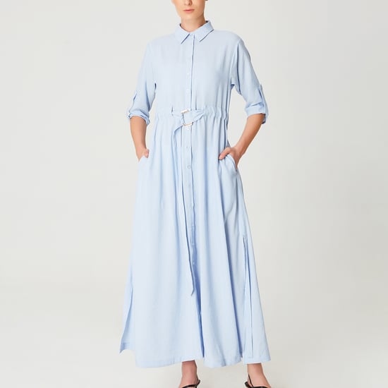 Langes minimalistisches Hemdkleid - Image 3