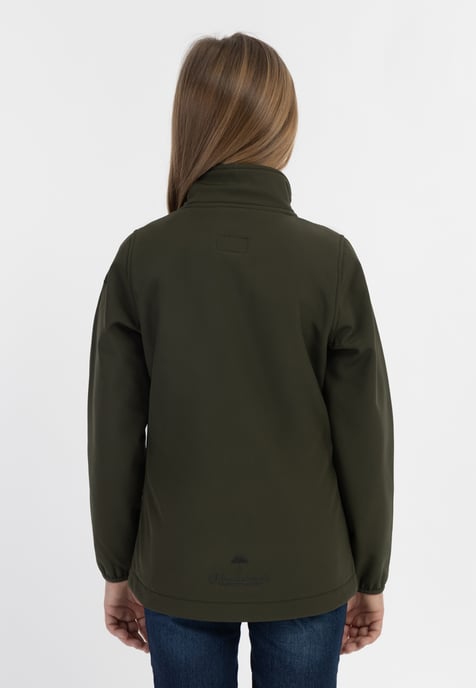 Schmuddelwedda Softshelljacke - recyceltes Material Mädchen dunkeloliv - Image 4