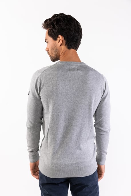 Herren-Pullover der Marke Presly & Sun. Der Pullover von Presly & Sun ist aus Bio-Baumwolle hergestellt und hat eine normale Passform. Die weiche Baumwolle sorgt für hohen Tragekomfort. Marke: Presly & SunModellname: Will R-Neck Knitted Pullover Kategori - Image 3