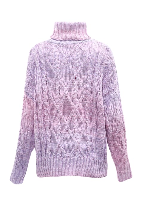 Mymo Rollkragenpullover Damen LILA WOLLWEISS - Image 2