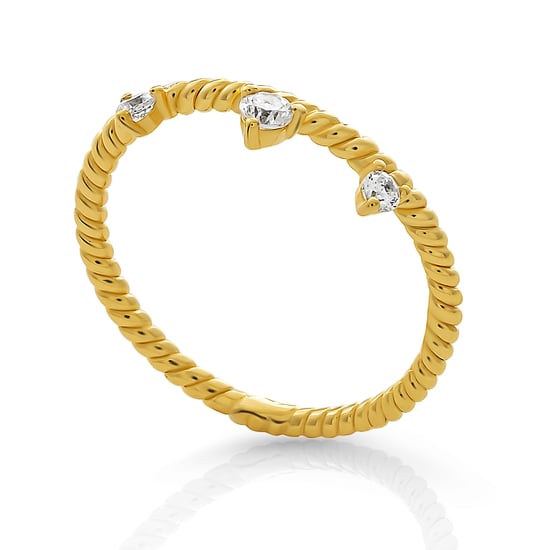 Orphelia 'Crown' Women's 925 Sterling Silver Ring - Gold ZR-7529/G