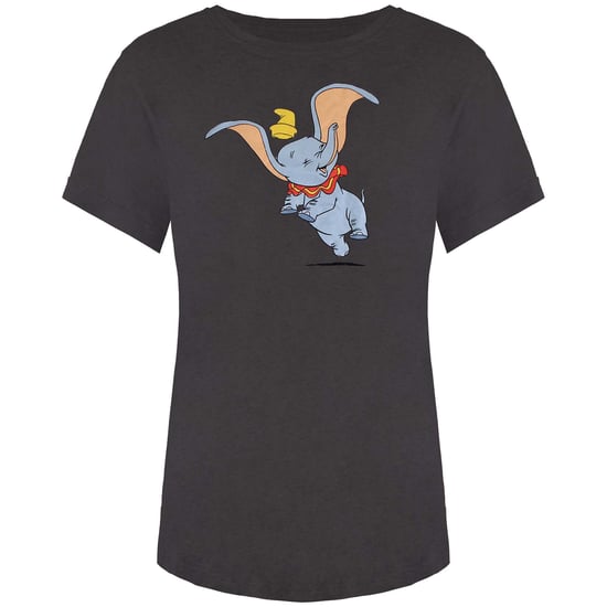 Disney Glücklicher Dumbo Damen Dunkelgraues T-Shirt - Image 1