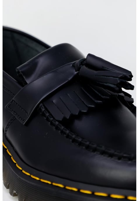 Dr Martens Women's Black Leather Slip On Shoes in Black