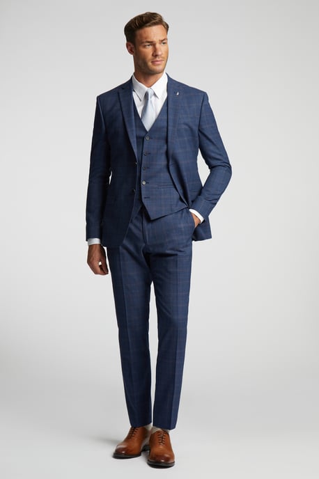 Andes Plain Slim Jacket in Blue - Image 2