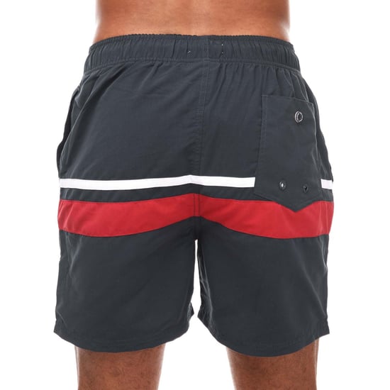 Men's Ben Sherman Vilanculas Swim Shorts in navy red white