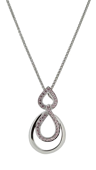 Orphelia 'Amber' Damen 925 Sterling Silber Set: Kettenanhänger + Ohrringe - Silber SET-7092 - Image 3