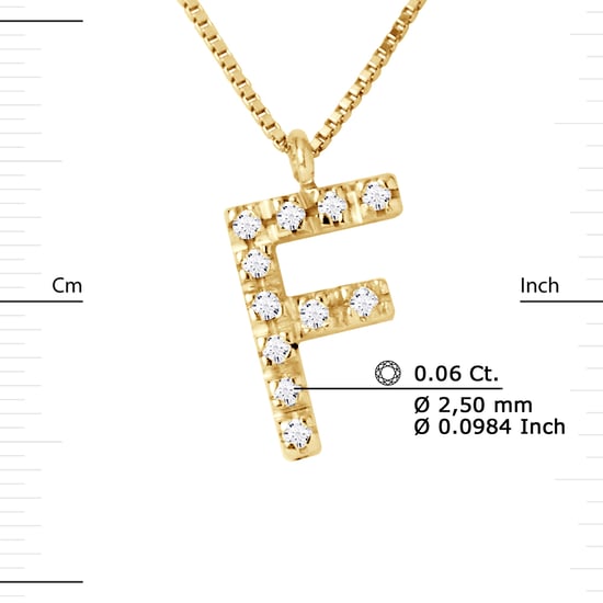 DIADEMA - Necklace with Diamonds - F - Yellow Gold