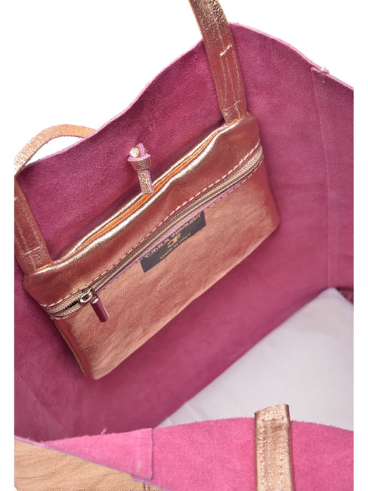 Carla Ferreri SS22 CF 8069 Rose Cuir de vachette Sac - Image 4
