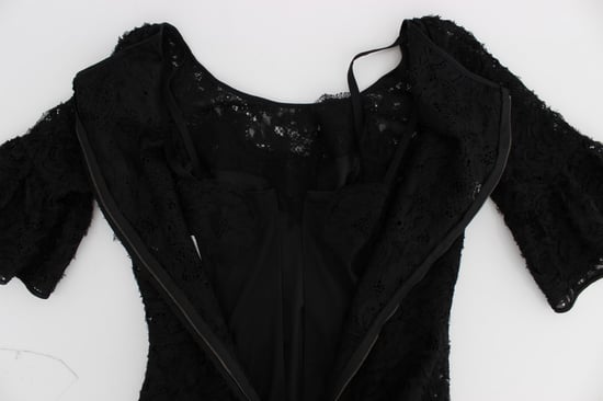 Dolce & Gabbana Women's Black Floral Lace Long Bodycon Maxi Dress - Image 6
