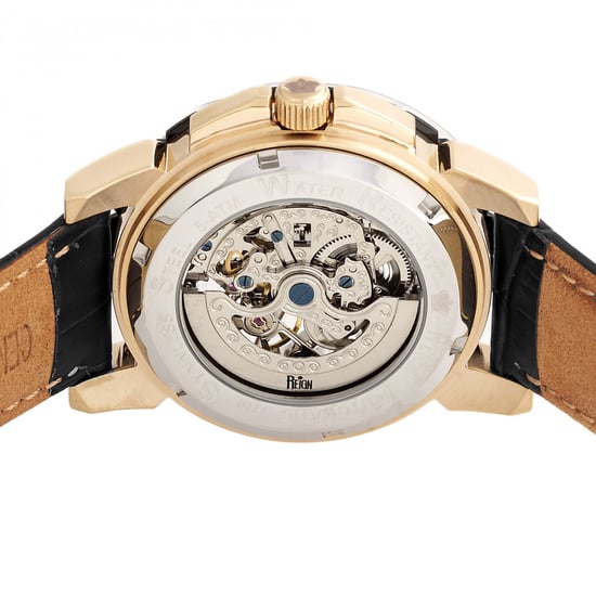 Reign Philippe Automatik Skelett-Lederarmbanduhr - Image 4