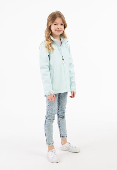 Schmuddelwedda Softshelljacke - recyceltes Material Mädchen Blaumint-280 - Image 2