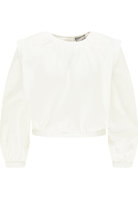 Dreimaster Bluse Damen Wollweiss - Image 1
