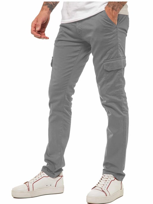 Enzo Herren Cargo Combat Chinos - Image 1