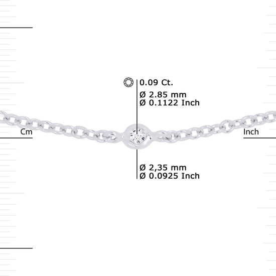 DIADEMA - Necklace with Diamonds - White Gold