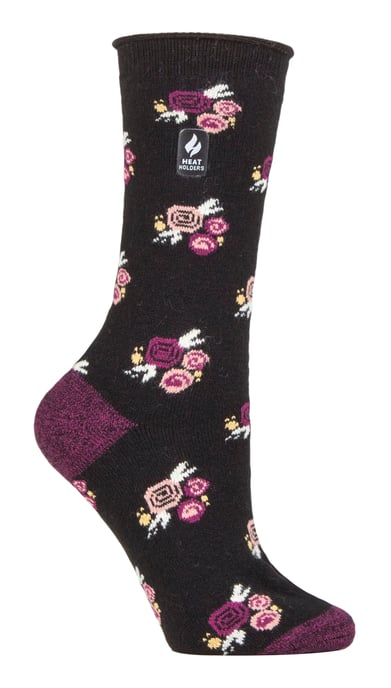 Heat Holders Damen Ultra Lite Thermal Brushed Inner Yarn Design Socken Schwarz (Murcia) - Image 1