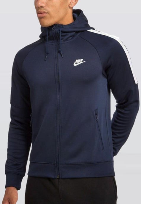 Nike Herren Tribute Kapuzen-Trainingsanzug in Marineblau - Image 2