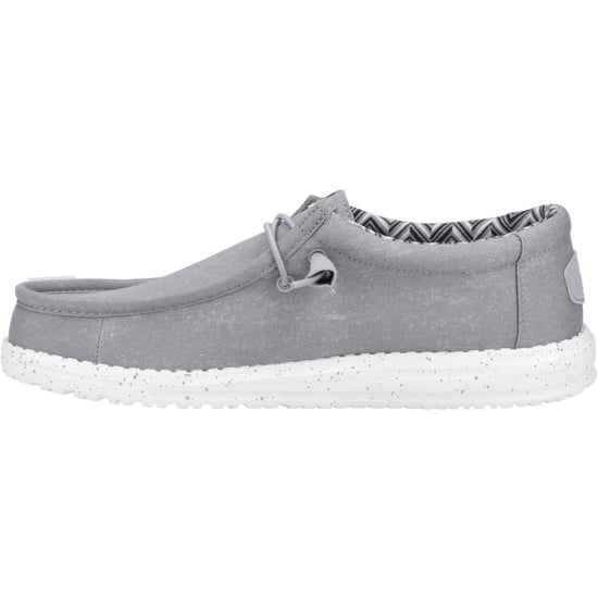 HEYDUDE Wally Canvas 100% Baumwolle Herren Hellgrau Bootsschuhe - Image 4