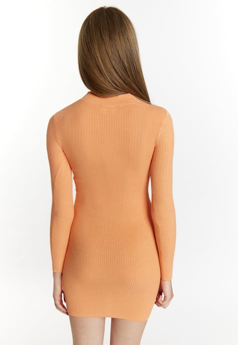 Mymo Strickkleid mini Damen orange - Image 4