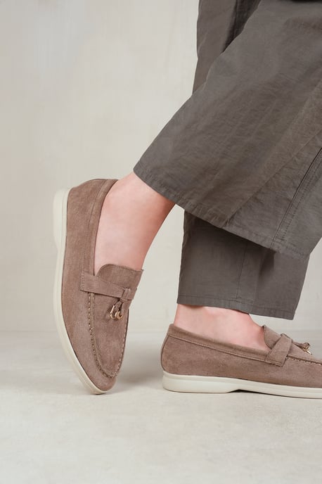 Where's That From Womens 'Pegasus' Slip On Trim Loafers With Accessory Detailing - Image 2