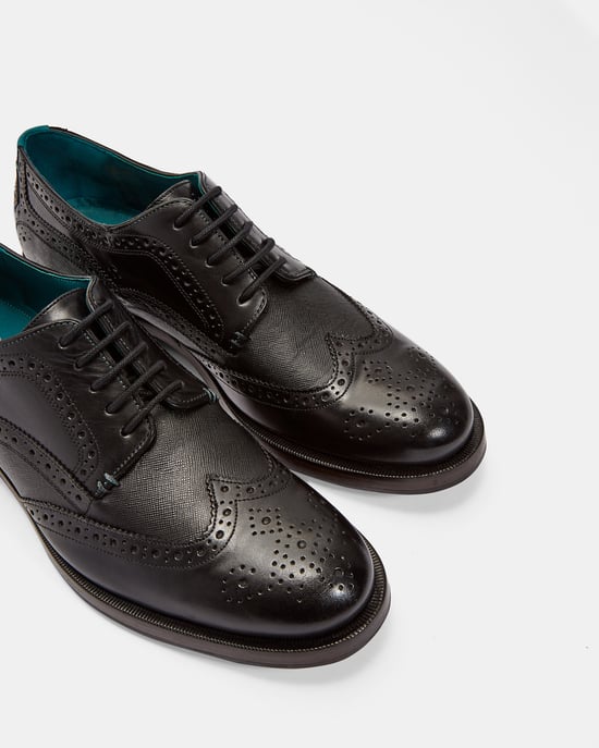 Ted Baker Senape Classic Leather Brogue Derby, Black