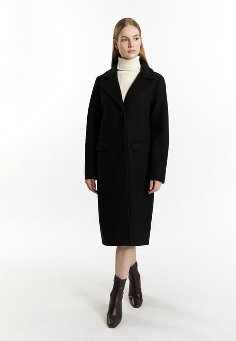 Dreimaster Übergangsjacke in Wolloptik Damen schwarz - Image 4