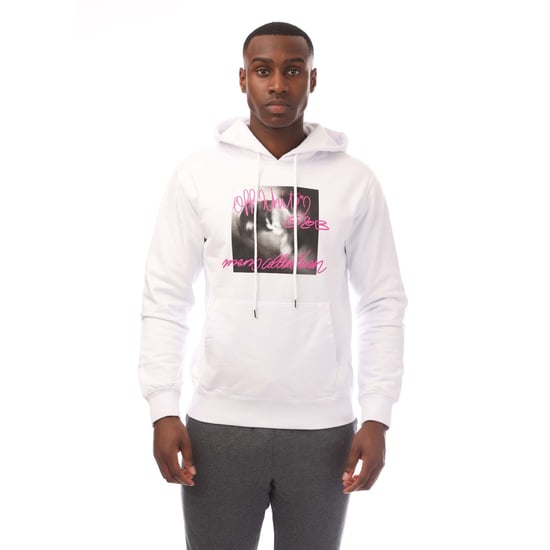 Herren Off White Tornado Type Slim Hoodie in Weiß-Rosa - Image 1