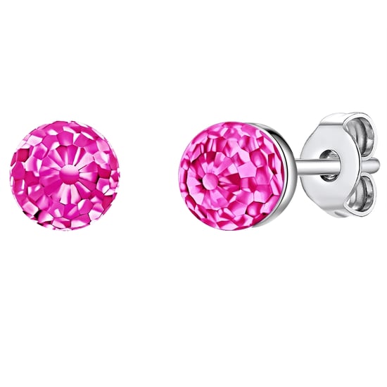 Stud earring sterling silver embellished with swarovski crystals® pink Rafaela Donata - Image 1