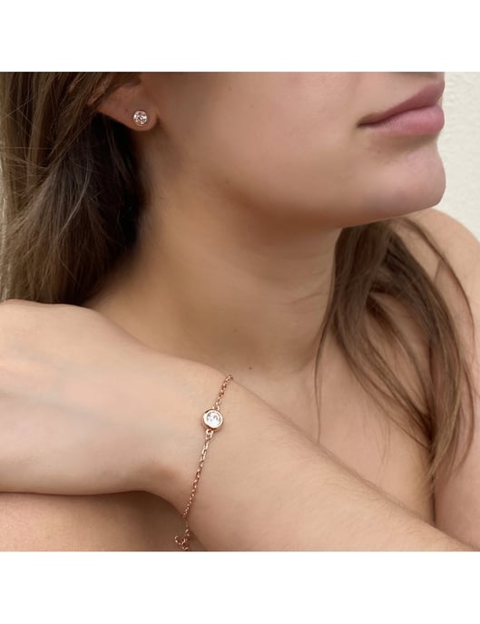 Geburtsstein Mond Set - Rose Gold und Kristall - Image 2
