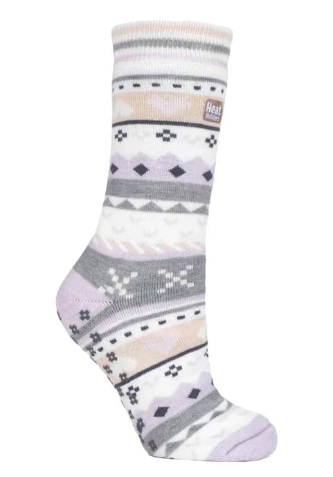 Damen Fairisle Nordic Winter rutschfeste Thermo-Slipper-Socken - Image 1