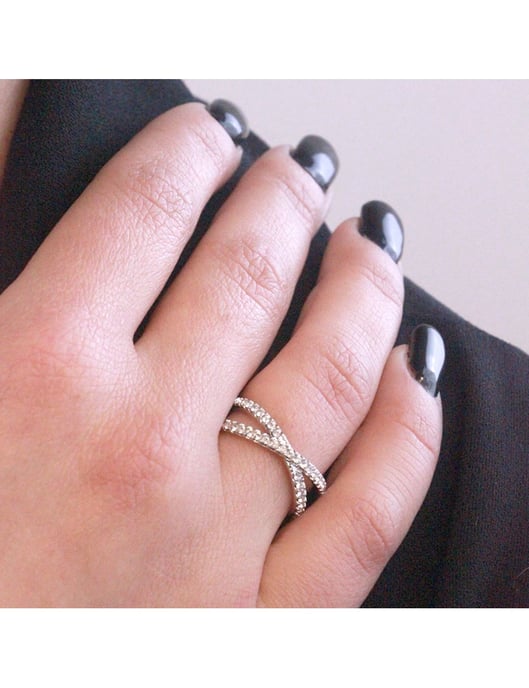 X Ring - Silber und Kristall - Image 5