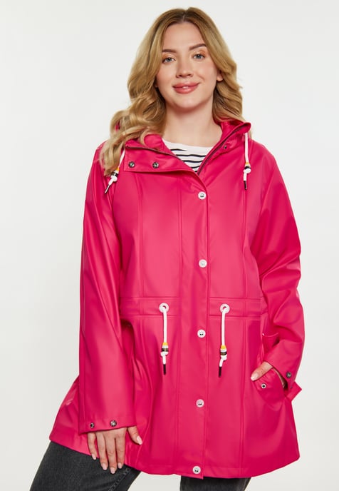 Schmuddelwedda Curvy Regenmantel Damen Himbeerrosa - Image 3