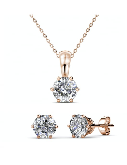 Geburtsstein-Set - Rose Gold und Kristall - Image 1