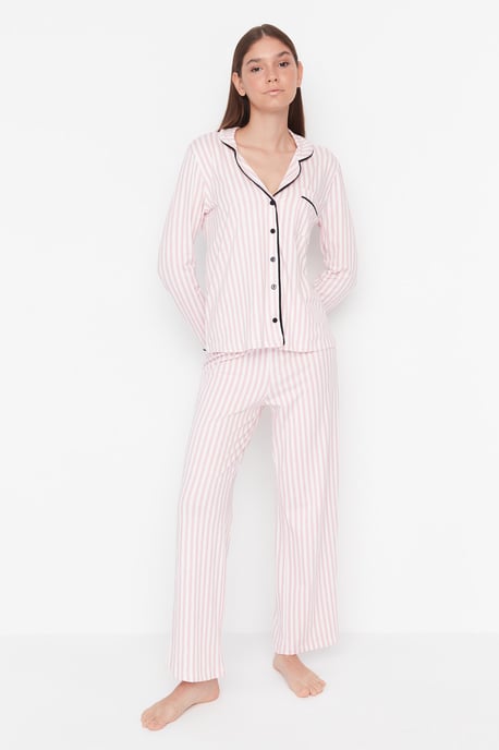 Trendyol Femmes  Col de chemise Pyjama Ensemble 2 pieces - Image 4