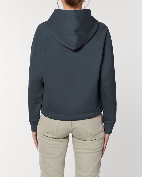 Udana Women's Cropped Hoodie in Indigo Blue