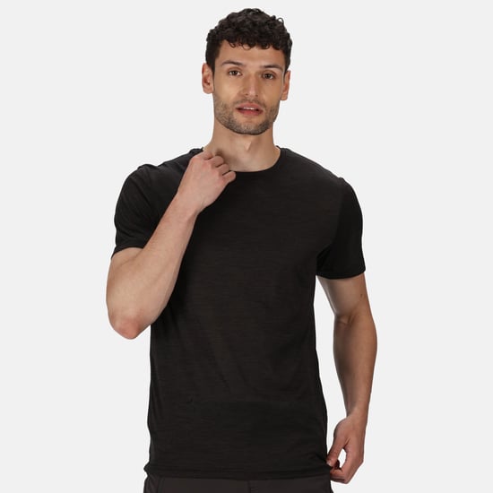 Regatta Mens Fingal Edition Marl T-Shirt (Black Marl)